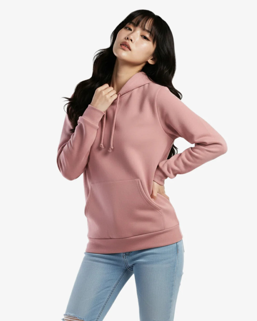 🍁Molleton à capuchon  ROSE POUDRÉ