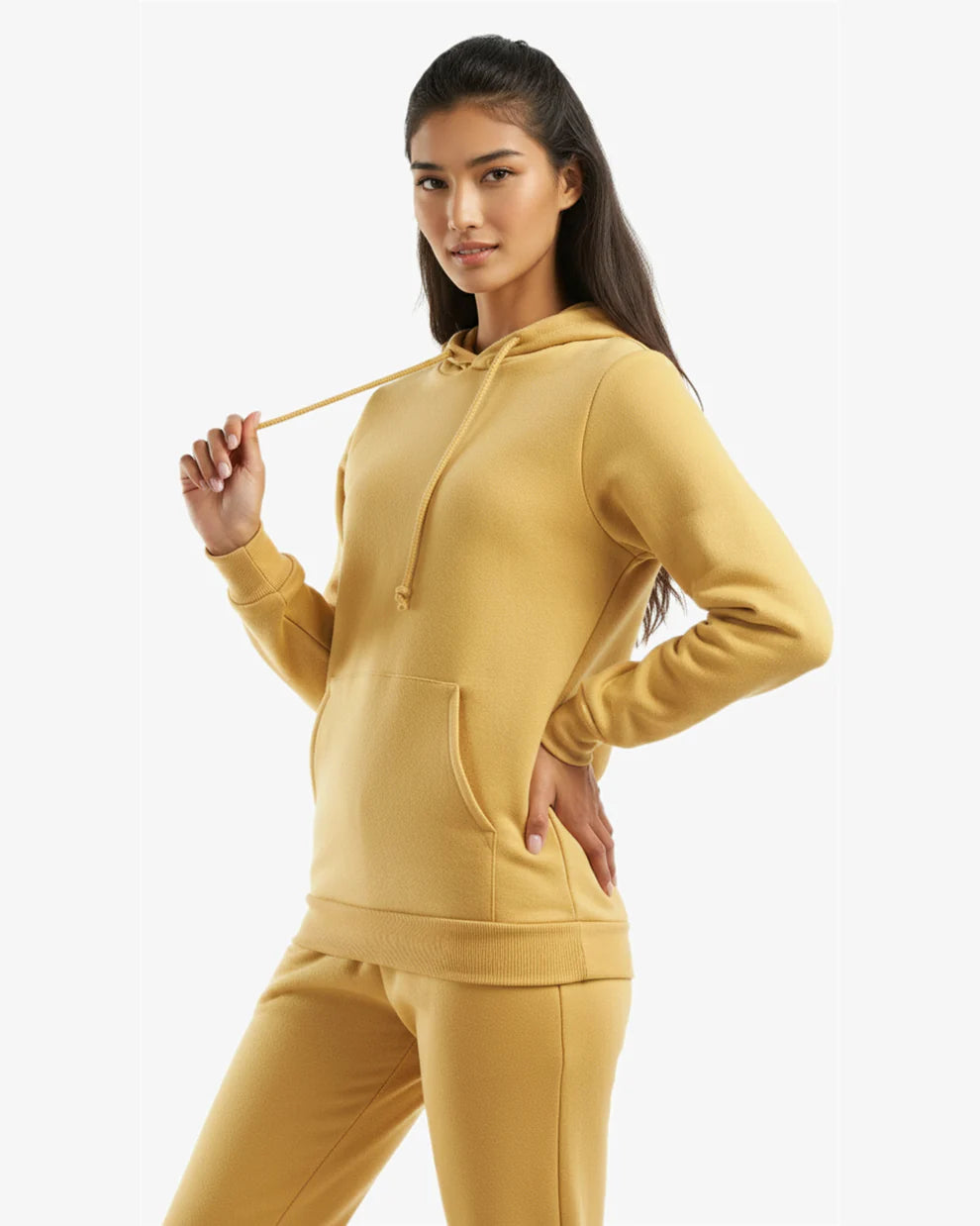 🍁Molleton à capuchon MOUTARDE