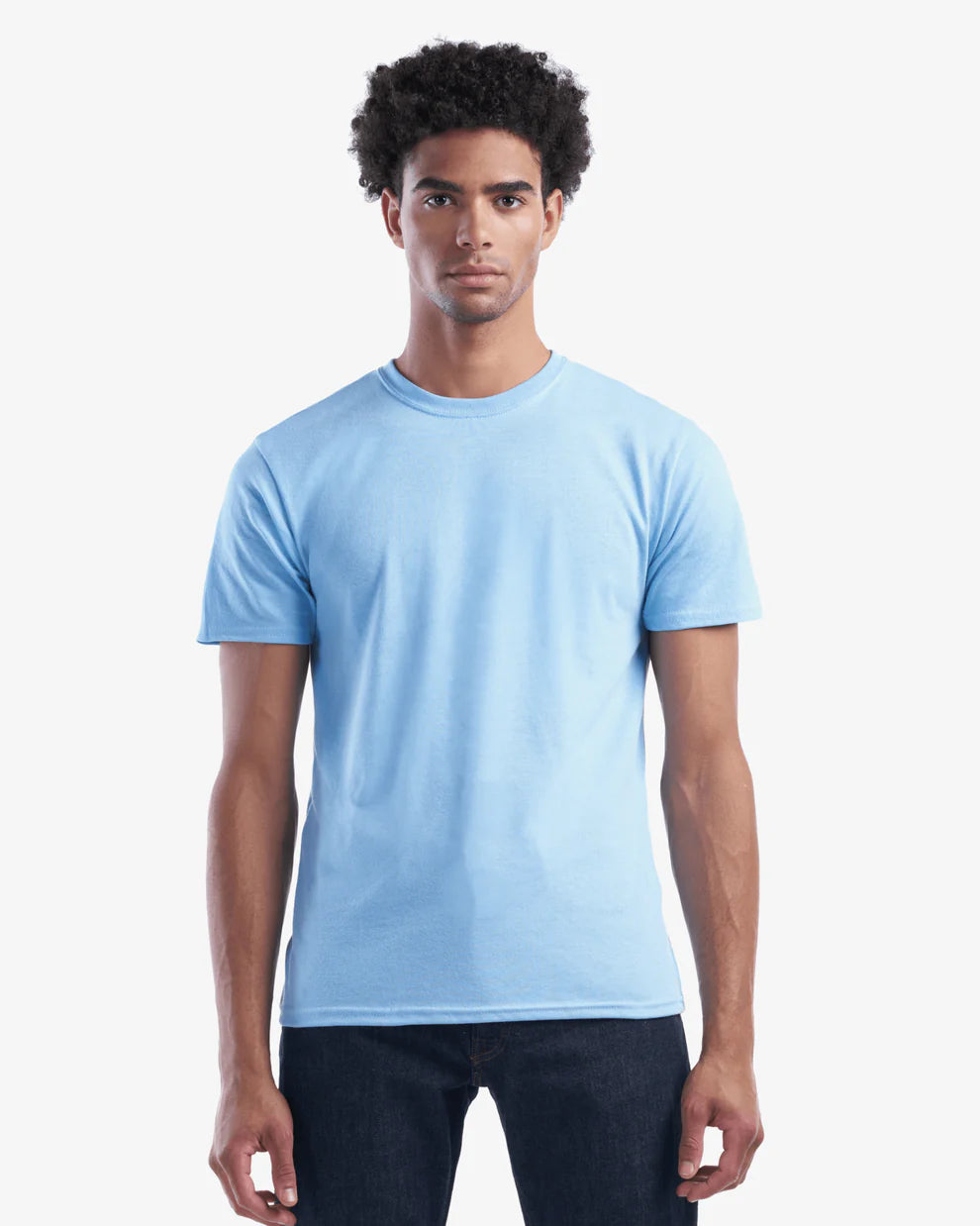 🍁T-shirt en Jersey BLEU PÂLE