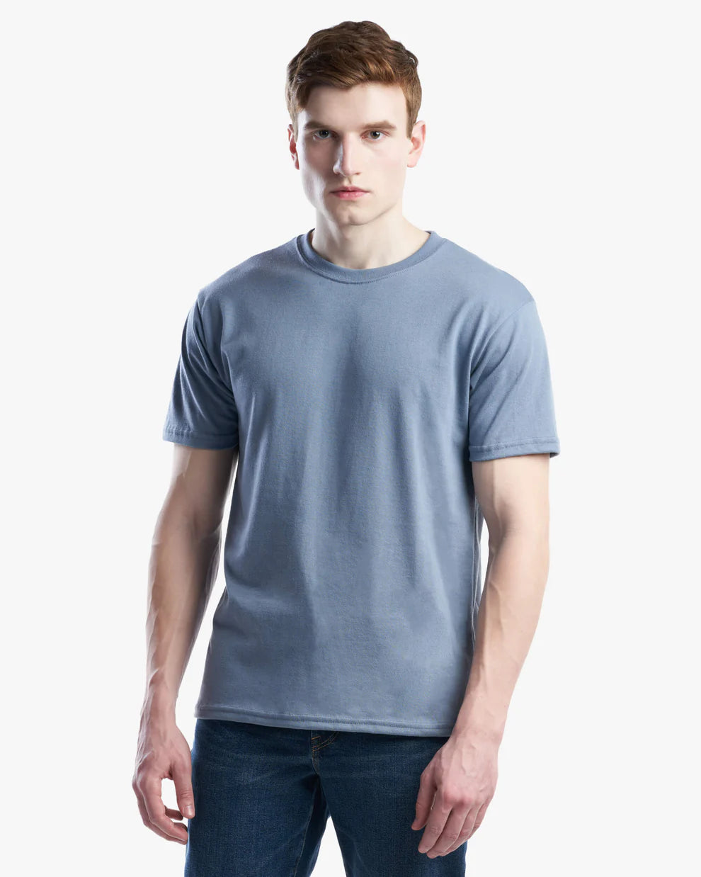 🍁T-shirt en Jersey  BLEU ACIER