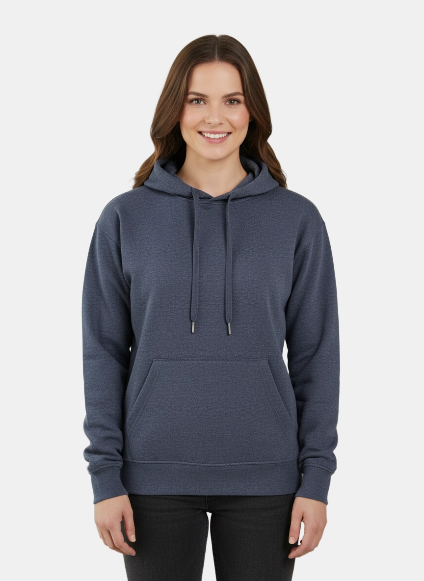 Molleton à capuchon BLEU MÉLANGÉ