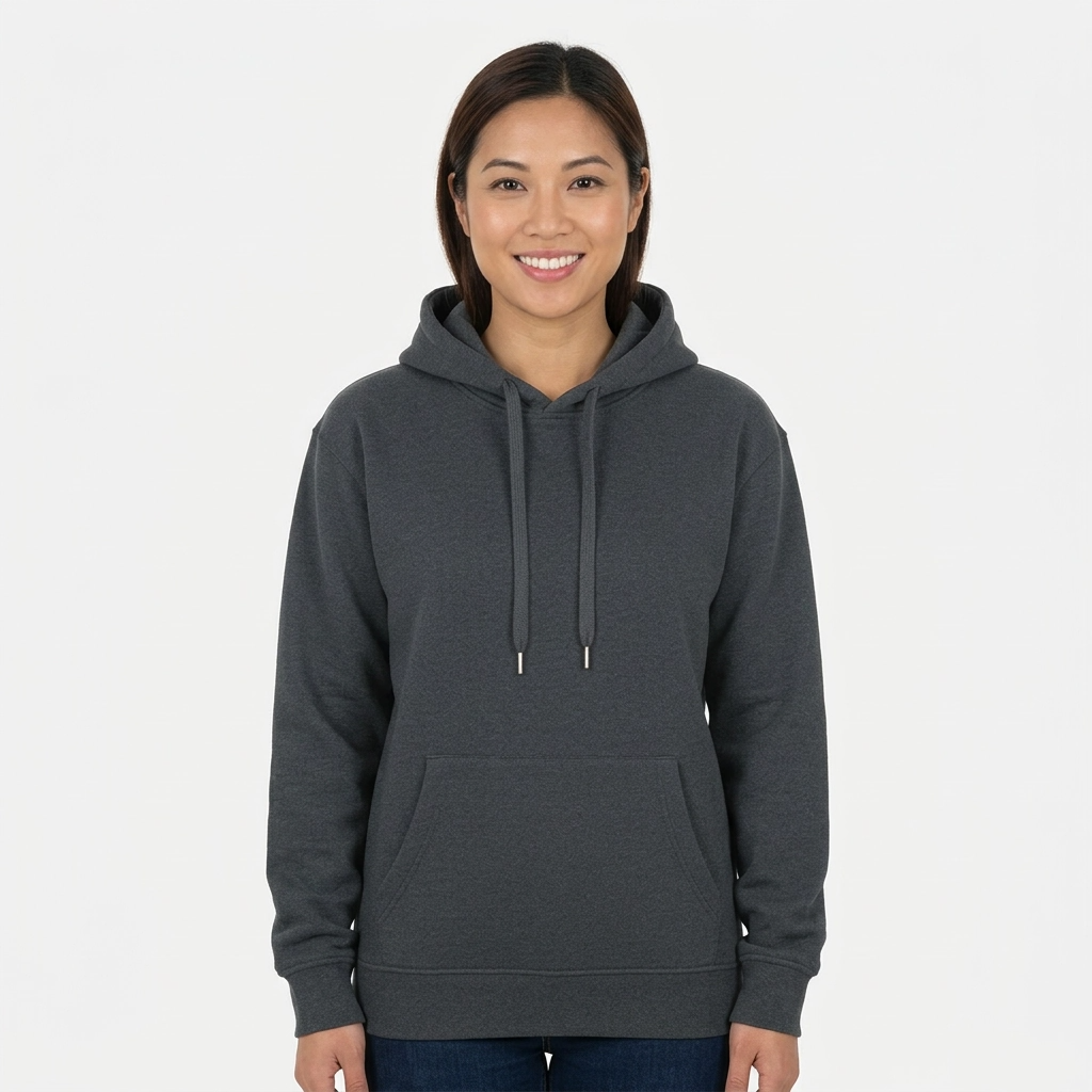 Molleton à capuchon CHARBON