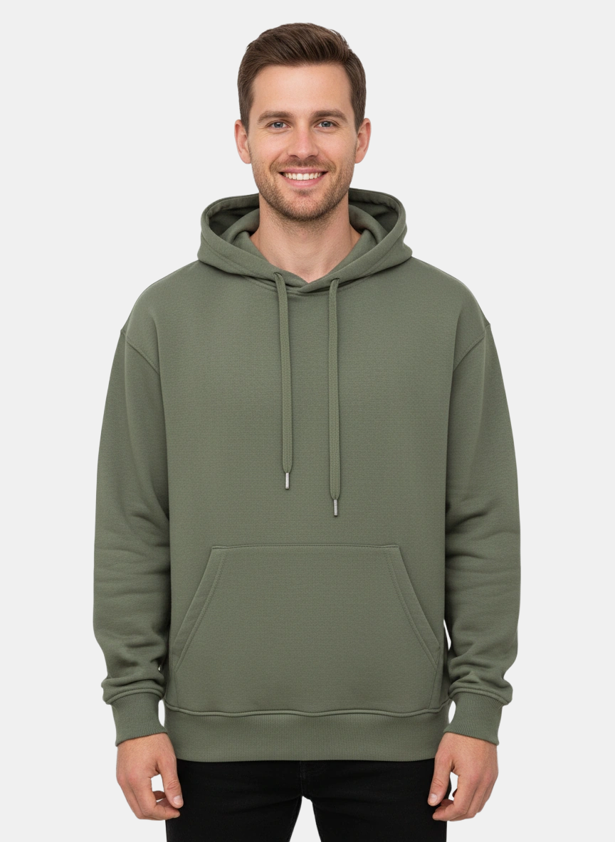 Molleton à capuchon VERT MILITAIRE
