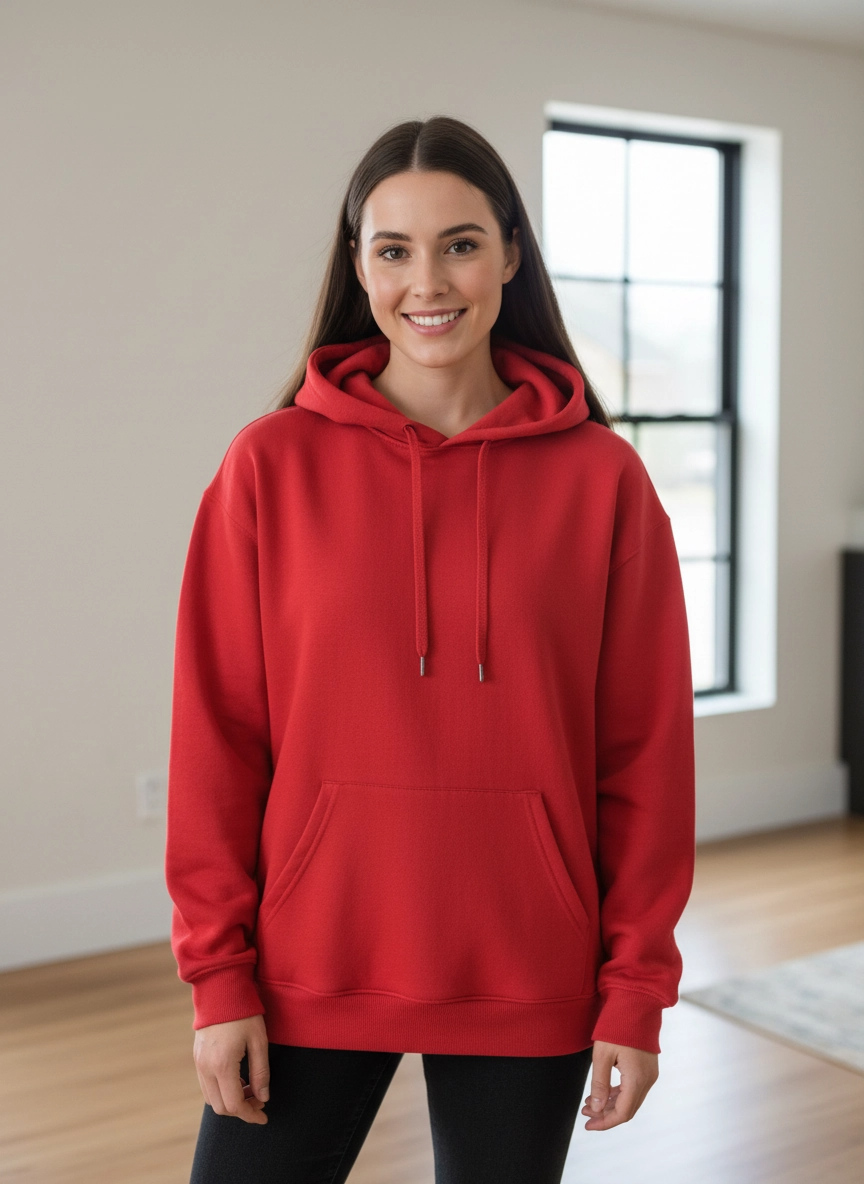 Molleton à capuchon ROUGE